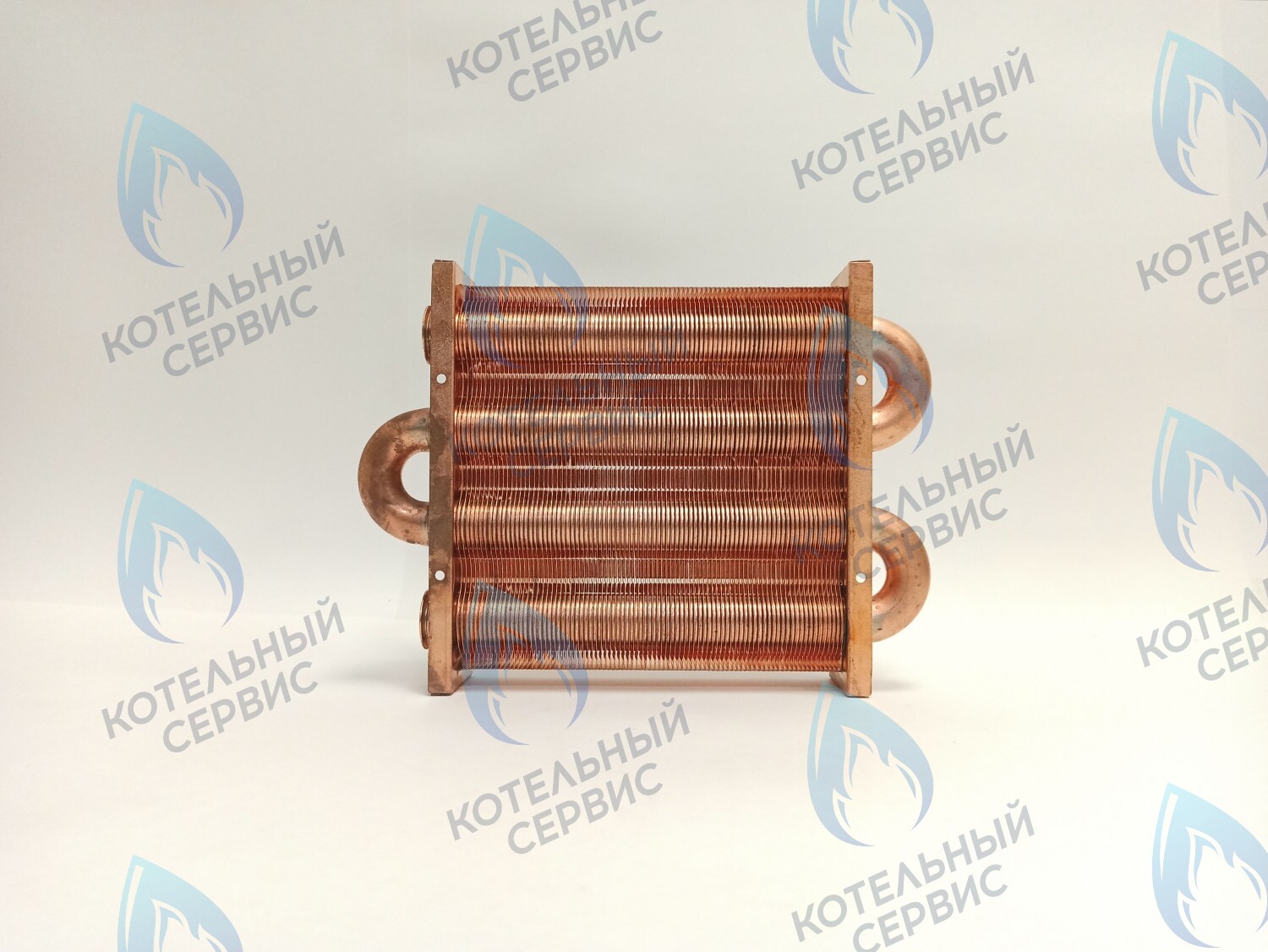 EM021-180-02 Теплообменник первичный основной (без фитингов) 180мм 85 FIN (130-200 HSG/ICH/MSC) (3318108610, 3318108640) DAEWOO в Новосибирске