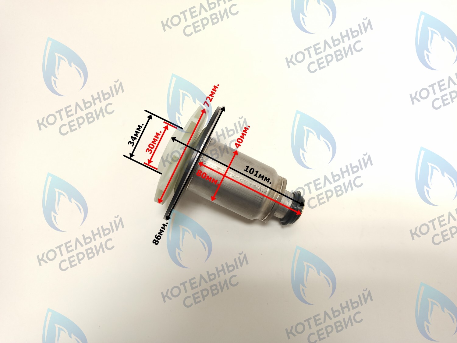 PPR-W30CW-40-04 Втулка ротор насоса (по часовой стрелке) аналог WILO 15/6 (втулка 40мм, колесо 72/30мм) (керам. вал) в Новосибирске