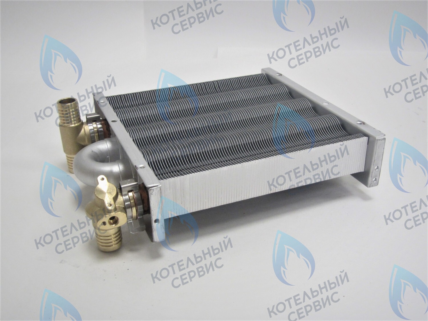 EM021-180-Фитинг-Комп Теплообменник первичный основной (с фитингами) 180 мм 85 FIN (130-200 HSG/ICH/MSC) DAEWOO в Новосибирске