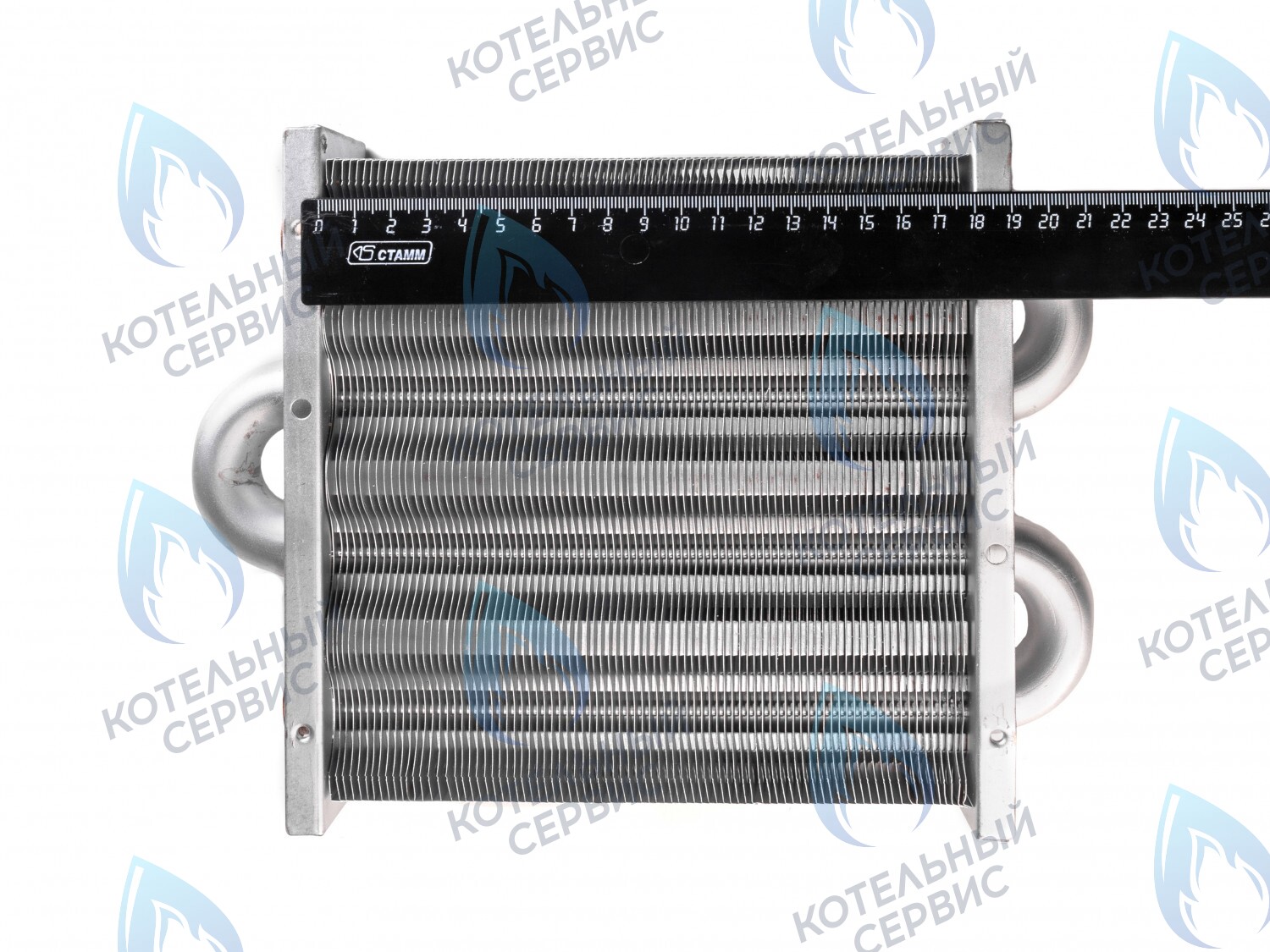 EM021-180 Теплообменник первичный основной (без фитингов) 180мм 85 FIN (130-200 HSG/ICH/MSC) (3318108610, 3318108640) DAEWOO в Новосибирске