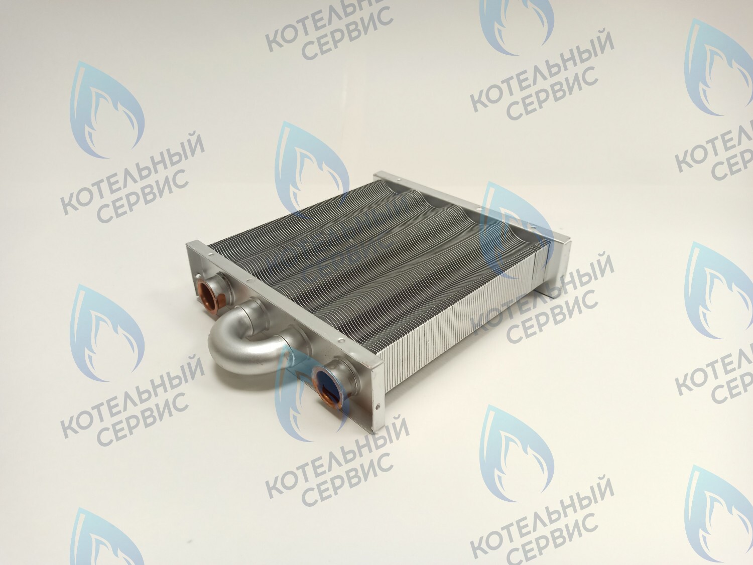 EM021-180 Теплообменник первичный основной (без фитингов) 180мм 85 FIN (130-200 HSG/ICH/MSC) (3318108610, 3318108640) DAEWOO в Новосибирске