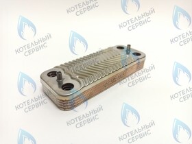Вторичный теплообменник ГВС (пластинчатый) MIZUDO MAESTRO LUX M11- М24T,  MAESTRO GEM M24T, NEAT OPEN M24, LITE COMFORT M24HP, STYLE LUX М17Т- М24Т, CLASSIC М17H- М24HP