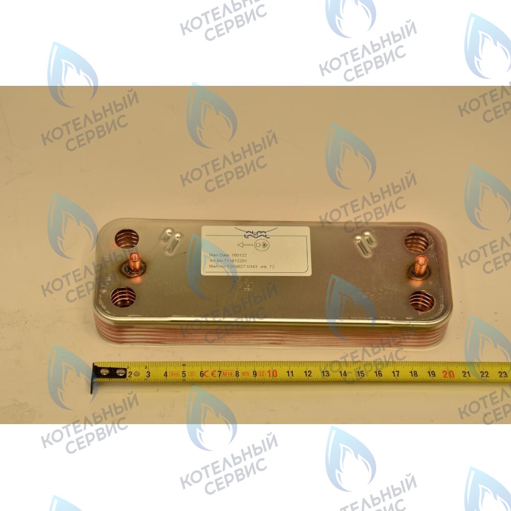 711612600 Теплообменник вторичный ГВС (другой тип) BAXI ECO (3, FOUR) 10 пластин в Новосибирске