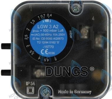 107409 Датчик-реле давления воздуха Dungs LGW 3 A2 Ag-M-V9 st-se (272337) в Новосибирске