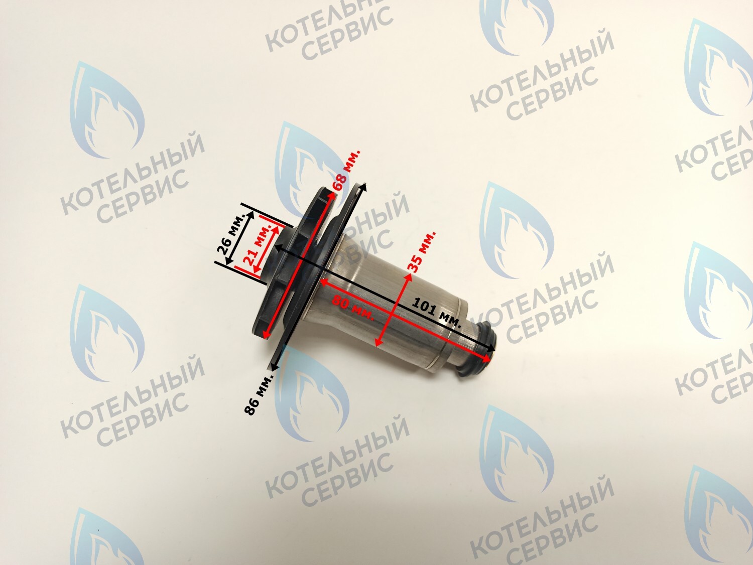PPR-W21CW-35-04 Втулка ротор насоса (по часовой стрелке) аналог WILO 12/4.1, 12/5, 15/5 (втулка 35мм, колесо 68/21мм) (керам. вал) в Новосибирске