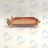 EM021-180-02-Фитинг-Комп Теплообменник отопления с фитингами (180 мм) 85 FIN (130-200 HSG/ICH/MSC)(3318108610, 3318108640) DAEWOO в Новосибирске