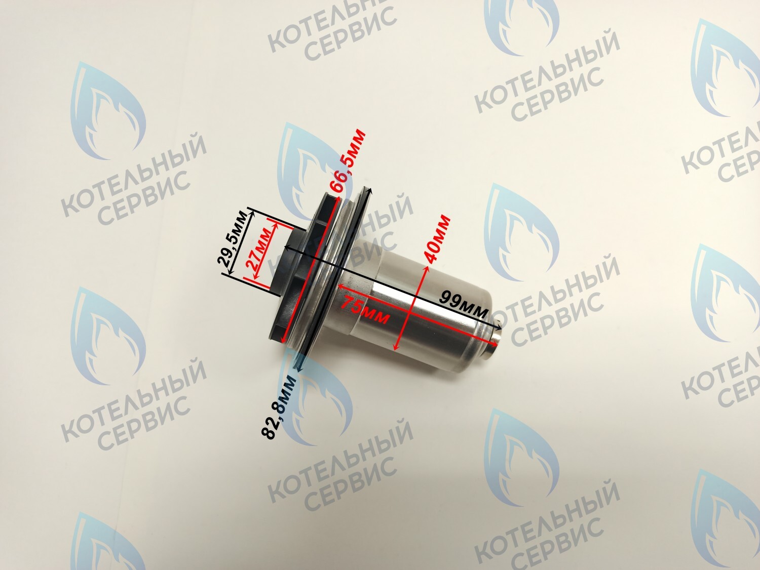 PPR-G27CW-40-66 Втулка ротор насоса (по часовой стрелке) Ariston (65153611) (втулка 40мм, колесо 66,5/27мм) в Новосибирске