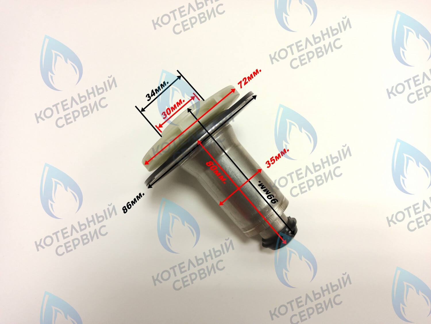 PPR-W30CW-35-02 Втулка ротор насоса (по часовой стрелке) аналог WILO 12/4.1, 12/5, 15/5 (втулка 35мм, колесо 72/30мм) в Новосибирске