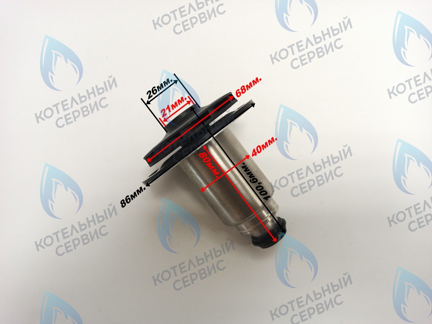 PPR-W21CW-40-03 Втулка ротор насоса (по часовой стрелке) аналог WILO 15/6 (втулка 40мм, короткая 80мм, колесо 68/21мм) в Новосибирске