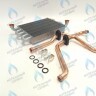 65119090 Теплообменник основной медный (первичный) в комплекте 2 трубки ARISTON ALTEAS X, CARES X, CLAS X, GENUS X, HS X в Новосибирске