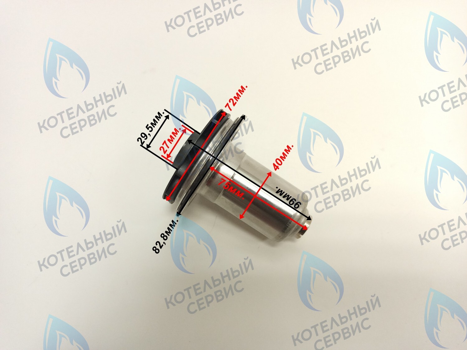 PPR-G27CW-40-72 Втулка ротор насоса (по часовой стрелке) Ariston (65153611) (втулка 40мм, колесо 72/27мм) в Новосибирске