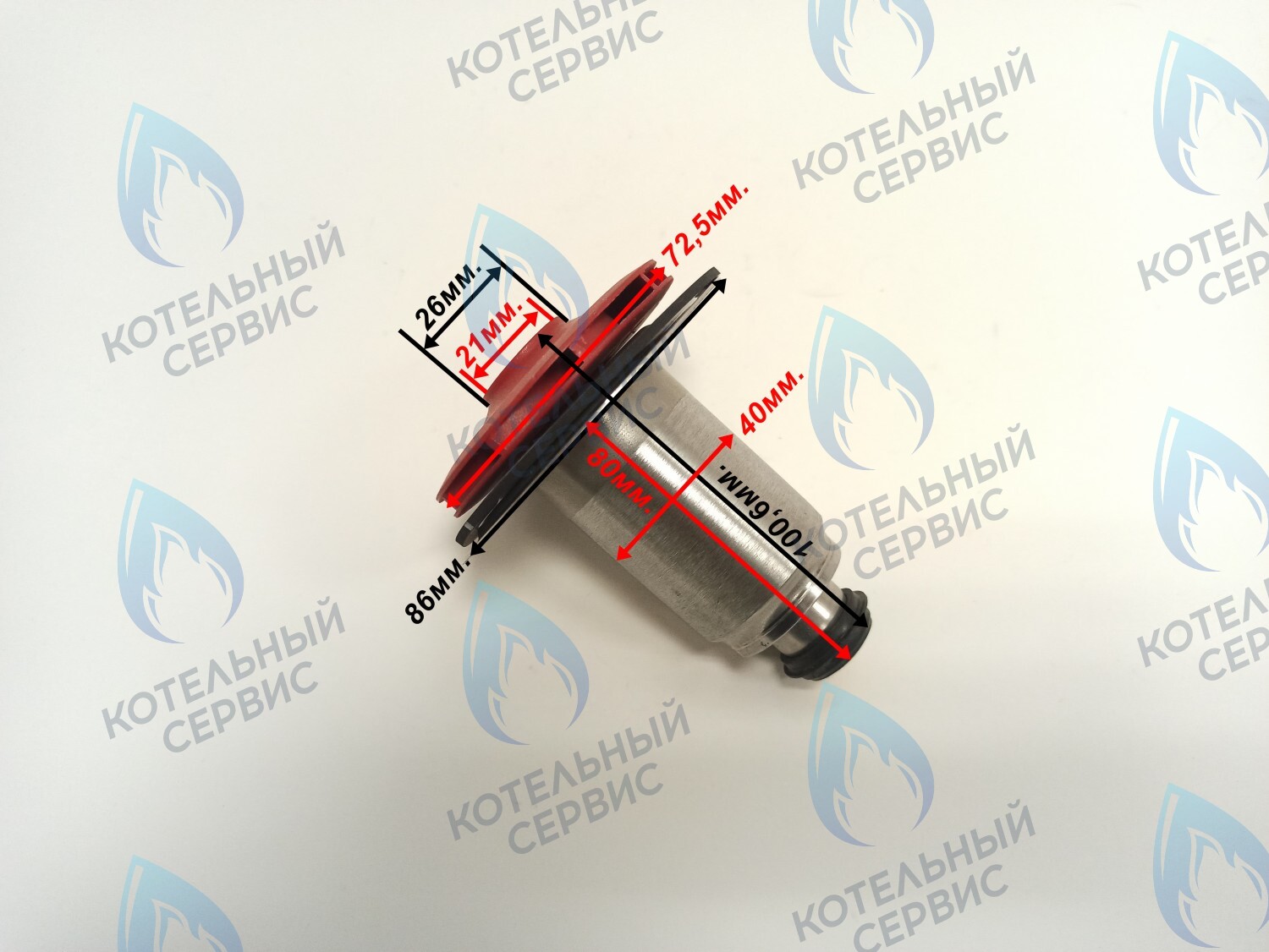 PPR-W21CW-40-09 ОРИГИНАЛ Втулка ротор насоса (по часовой стрелке) WILO 15/6 (втулка 40мм, короткая 80мм, колесо 72/21мм) в Новосибирске