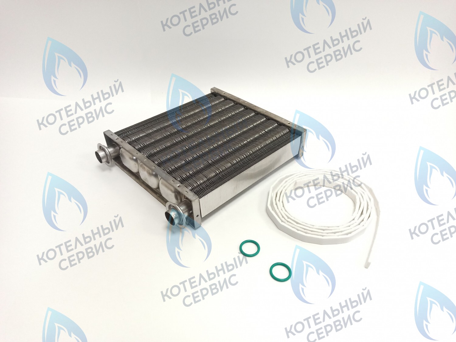 EM052-195 Теплообменник основной (первичный) Navien (с белыми прокладками в комплекте) Deluxe Е 10-24K. в Новосибирске