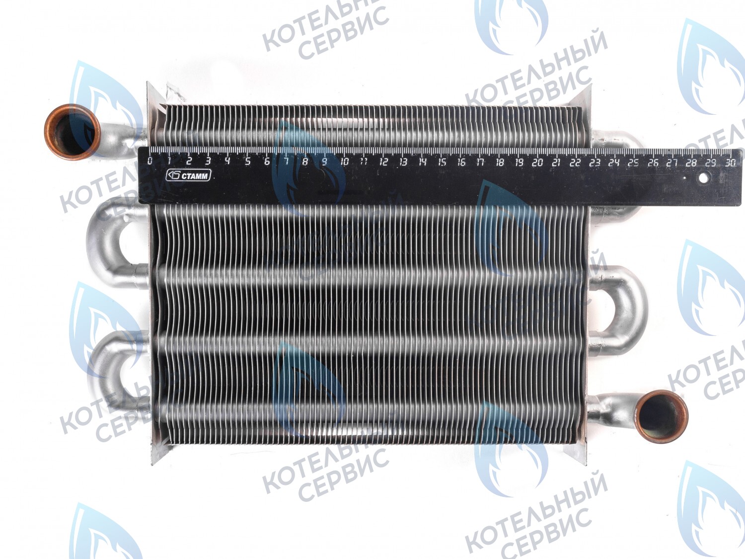 398002570 Теплообменник первичный (основной) (крепление - клипсы) Ferroli Fortuna Pro F13-F24 (398002570,398615500) в Новосибирске