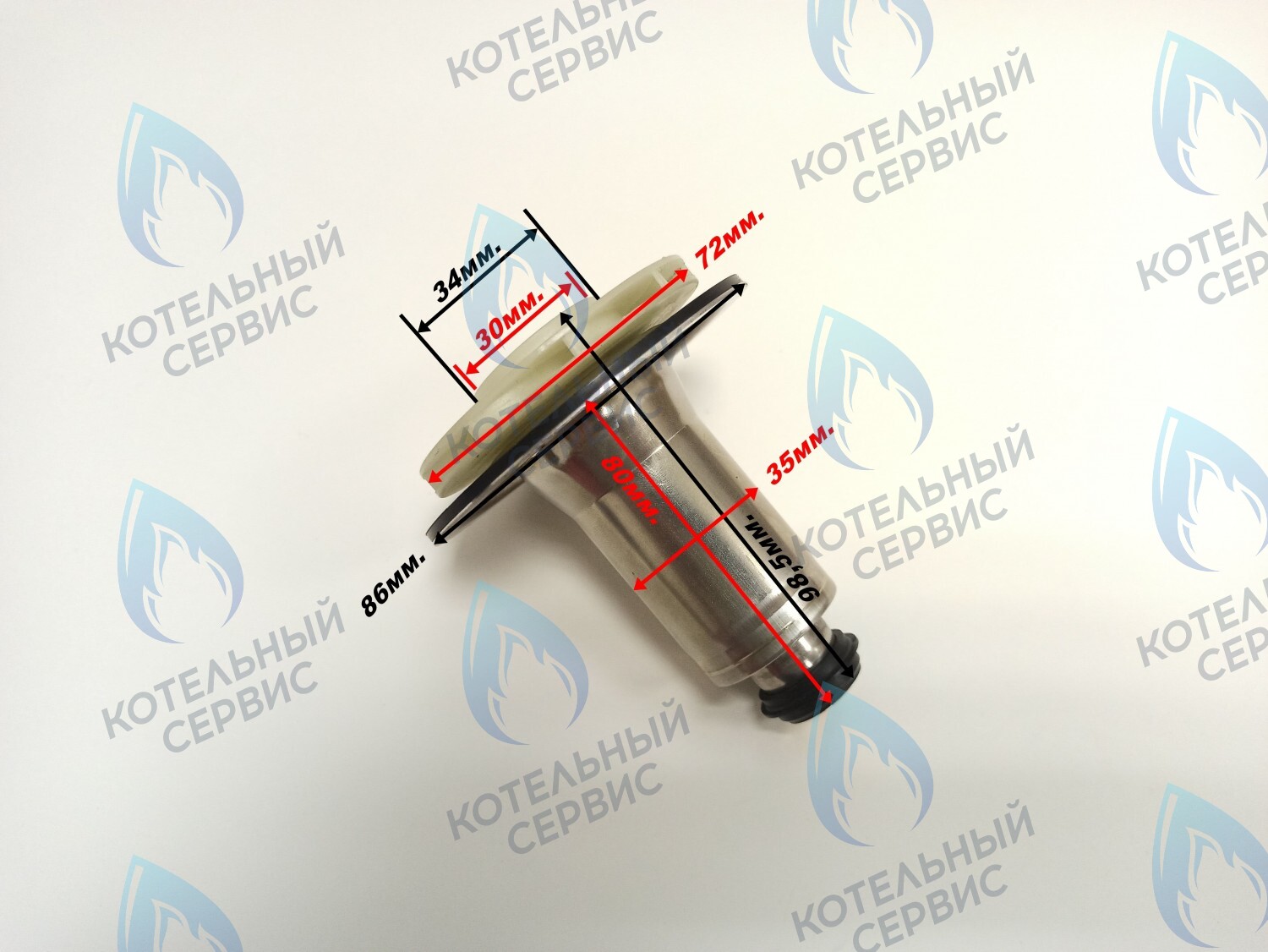 PPR-W30CW-35 ОРИГИНАЛ Втулка ротор насоса (по часовой стрелке) WILO 12/4.1, 12/5, 15/5 (втулка 35мм, колесо 72/30мм) в Новосибирске