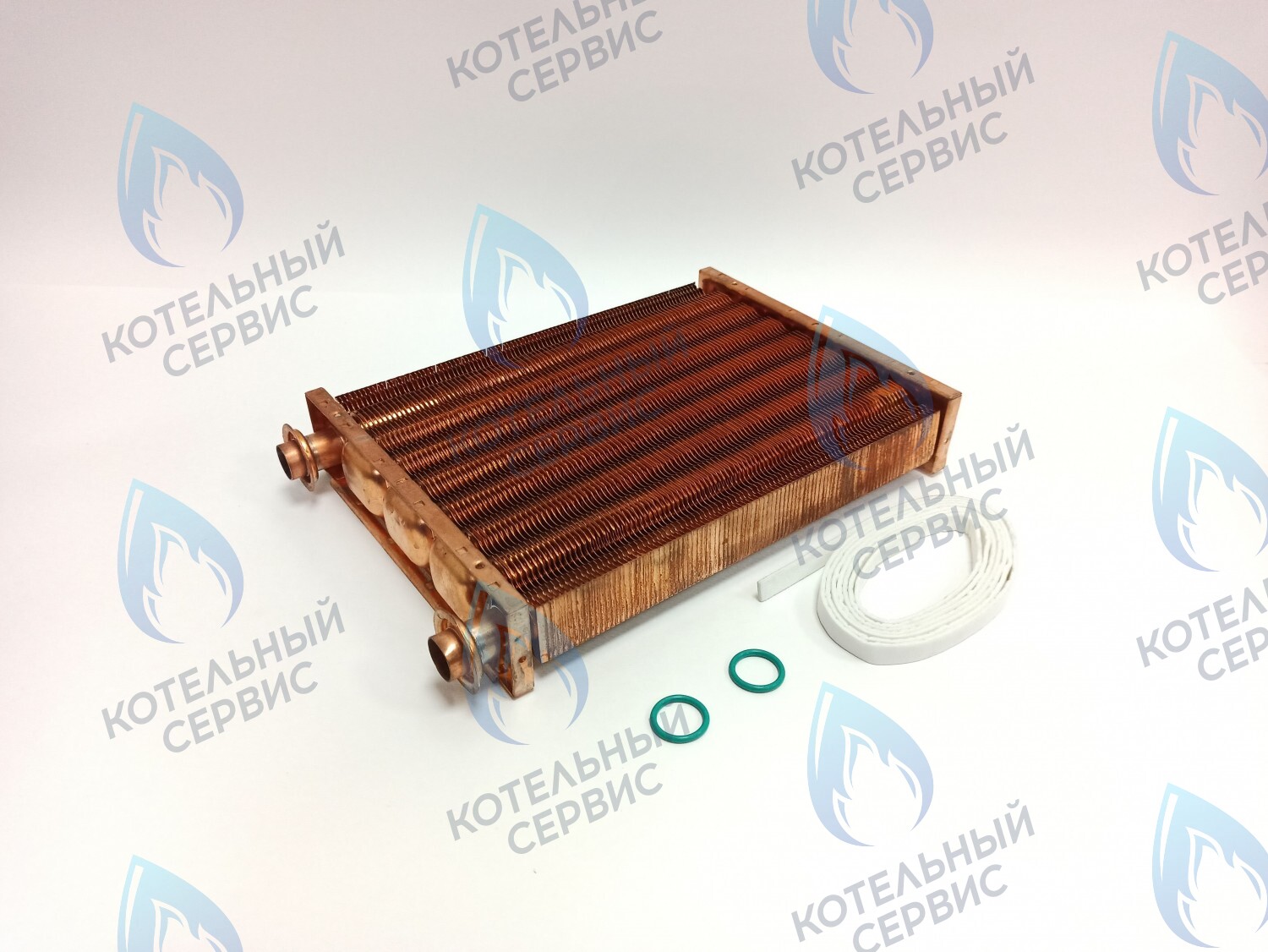 EM051-250-02 Теплообменник основной (первичный) (МЕДНЫЙ) Navien (с белыми прокладками в комплекте) Deluxe 35-40K, Deluxe Plus 35-40K, Ace 35-40K, Prime 35-40K, Smart Tok 35K (30012862A, 30012862B, 30012862C, 30010300A, 30012723B) в Новосибирске