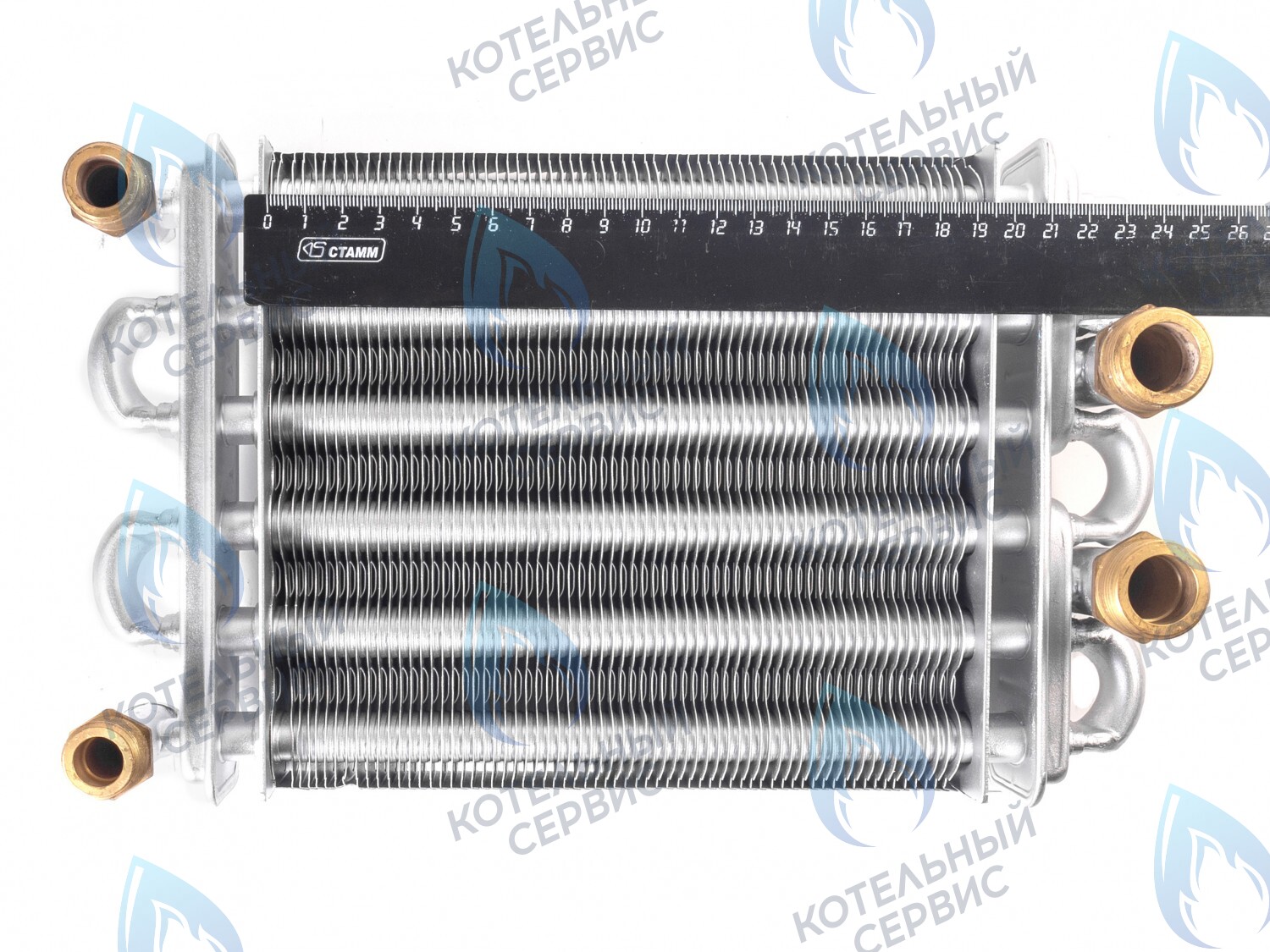 A20104 Теплообменник битермический 20см (L=196мм) 18кВт (10070004) HAIER, HEC в Новосибирске