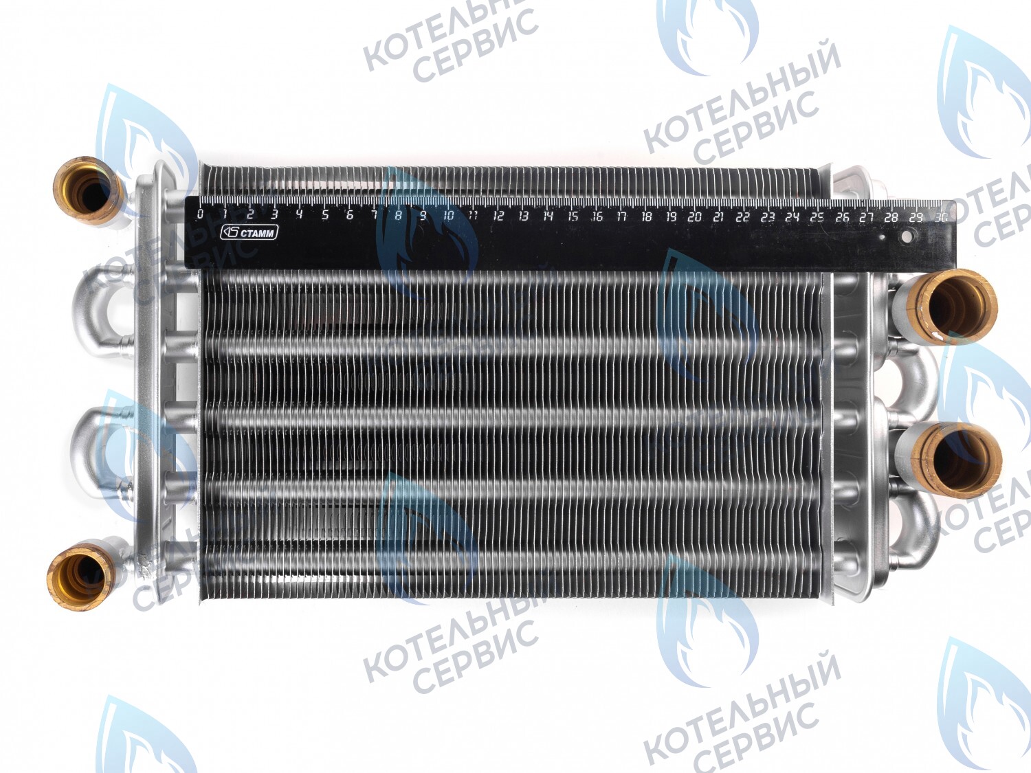 EB011-260 Теплообменник битермический 260мм 24кВт  Gazeco 24-T1/-C1 (до 05.2016) (02-4002), ROC(L44626) в Новосибирске